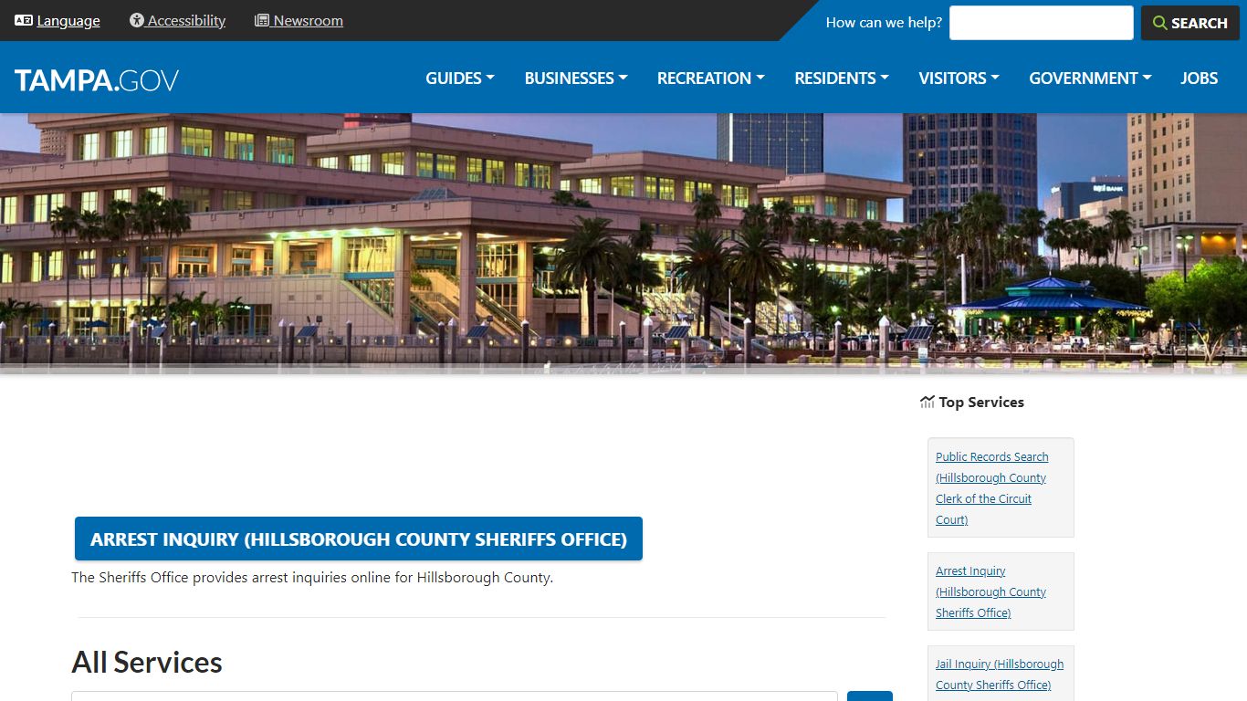 Arrest Inquiry (Hillsborough County Sheriffs Office)